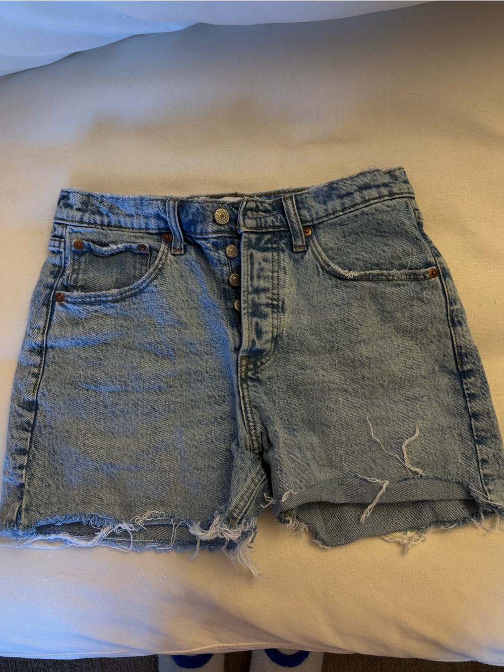 Abercrombie & Fitch Light Blue Denim Shorts
